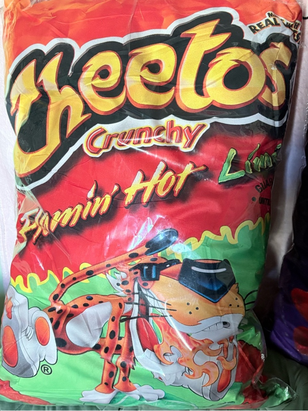 Cheetos Flamin' Hot Lime Decorative Pillow